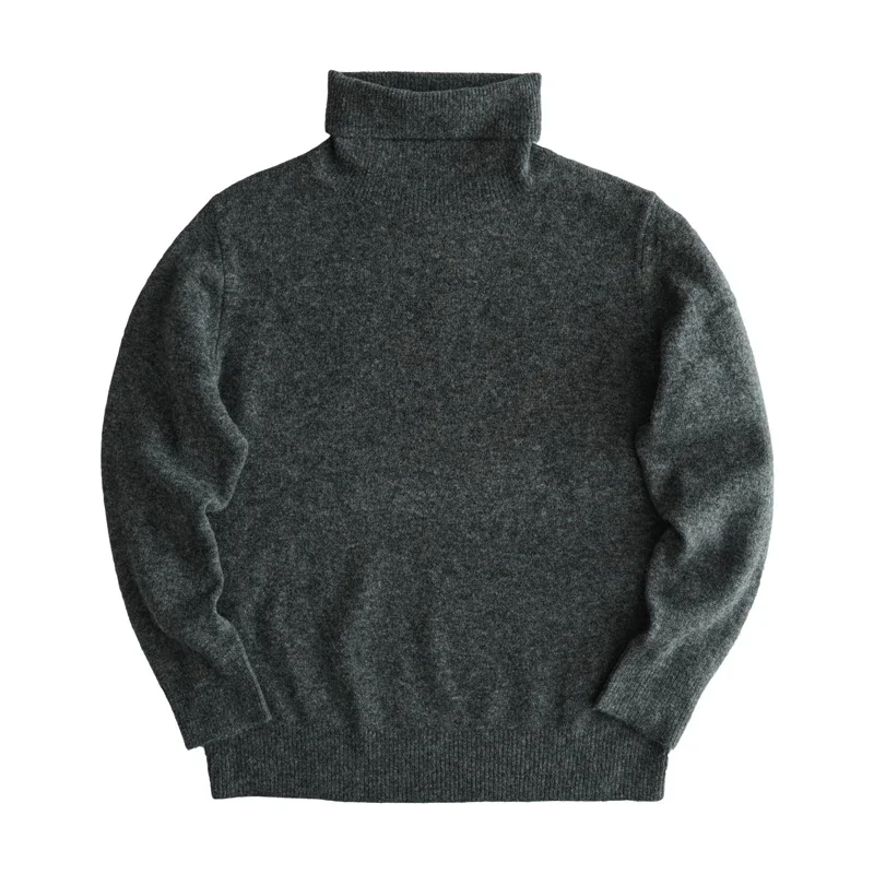 Sauce Zhan Mens Sweater Pullover Sheep Wool Sweaters for Men Tertlenneck Knitted Sweater Men  Autumn and Winter Coat