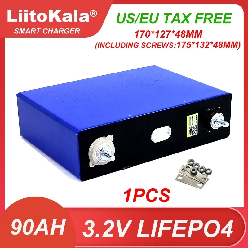 1 Chiếc Liitokala 3.2V 100Ah 90ah Bộ Pin DIY 12V 24V 3C LiFePO4 Lithium Sắt Phospha Xe Máy xe Ô Tô Điện Xe Máy Pin