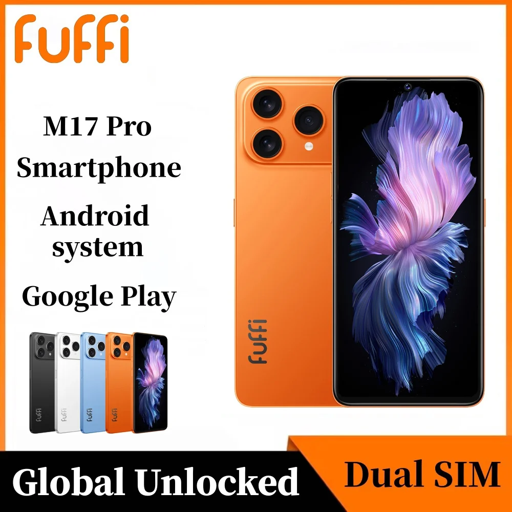 FUFFI Global Version M17 Pro Smartphone 8GB / 256GB 4000mAh battery 24+48MP Camera 6.53 inch 5G Network Android Mobile Phones