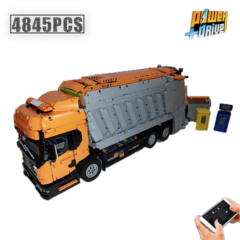 NEW Large RC Garbage Truck 4845PCS model building kit block self-locking bricks birthday Christmas gift