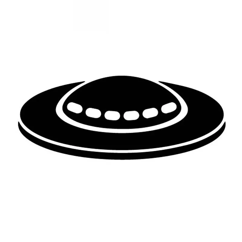 Extraterrestrial Spaceship Decals High Quality Car Window Decoration Personality Pvc Waterproof Decals Black/white, 15cm*6cm