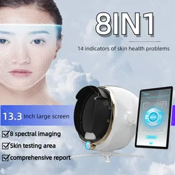 3D Skin Scanner Care analizzatore facciale Monitor Machine Magic Mirror Test portatile rilevatore inglese analisi del Test della fotocamera del viso