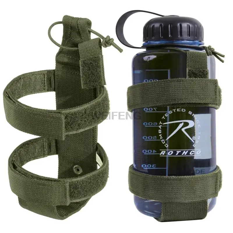 Tactical Molle Water Bottle Pouch Water Bottle Carrier Adjustable Nylon Canteen Cover Holster Camping Hiking Kettle Bag