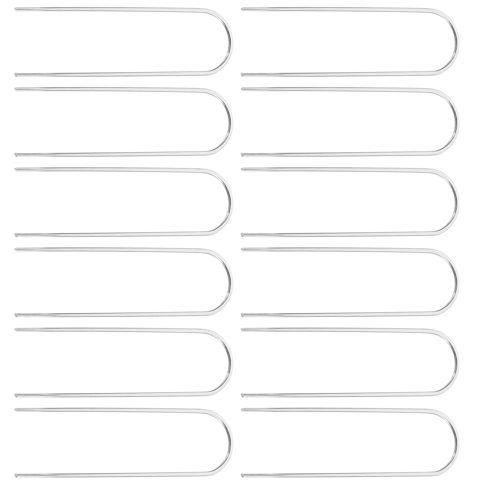 

12pcs U-Shaped Landscaping Staples Heavy Duty Ground Stakes For Garden Fence Yard Fabric Trampoline Outdoor Fastening Metal