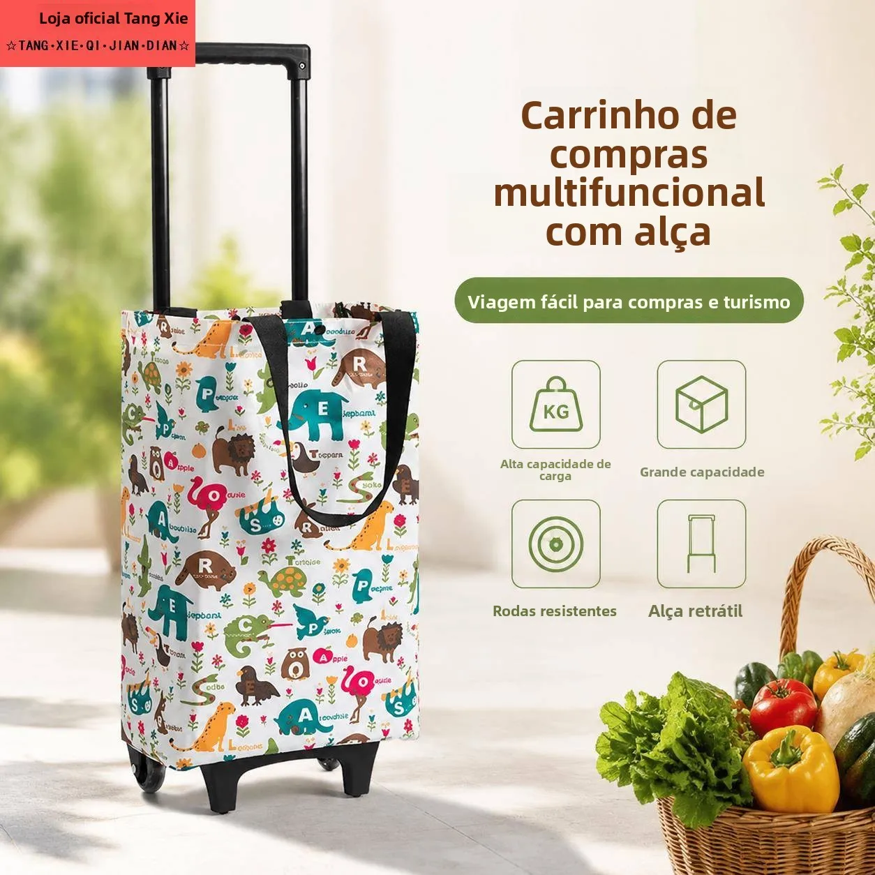 thickened-pull-rod-shopping-cart-portable-hand-pull-vegetable-buying-car-home-storage-tool-foldable-stainless-steel-wheel