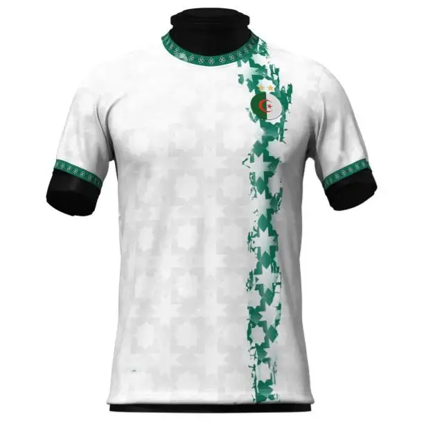 26 Summer New Algeria Two Star Islamic 3D Print Football Jersey Family Matching T-shirt Suitable For Daily And Training Wear Y2K