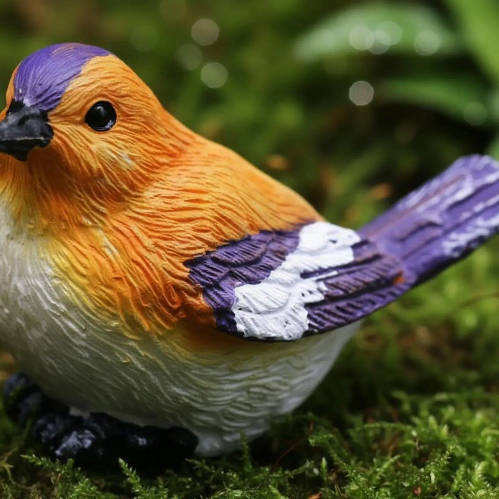 Small Bird Nest Decoration Realistic Design Resin Bird Figurine Versatile Decor Landscaping for Plant Lovers, Crafters