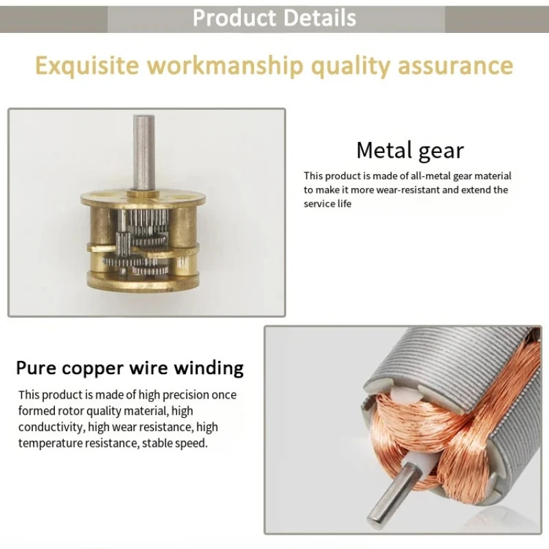 6V 12V DC Gear Reduction Motor 12RPM-480RPM Adjustable Speed CW CCW DIY Accessories Miniature Electric Engine JGA16-050