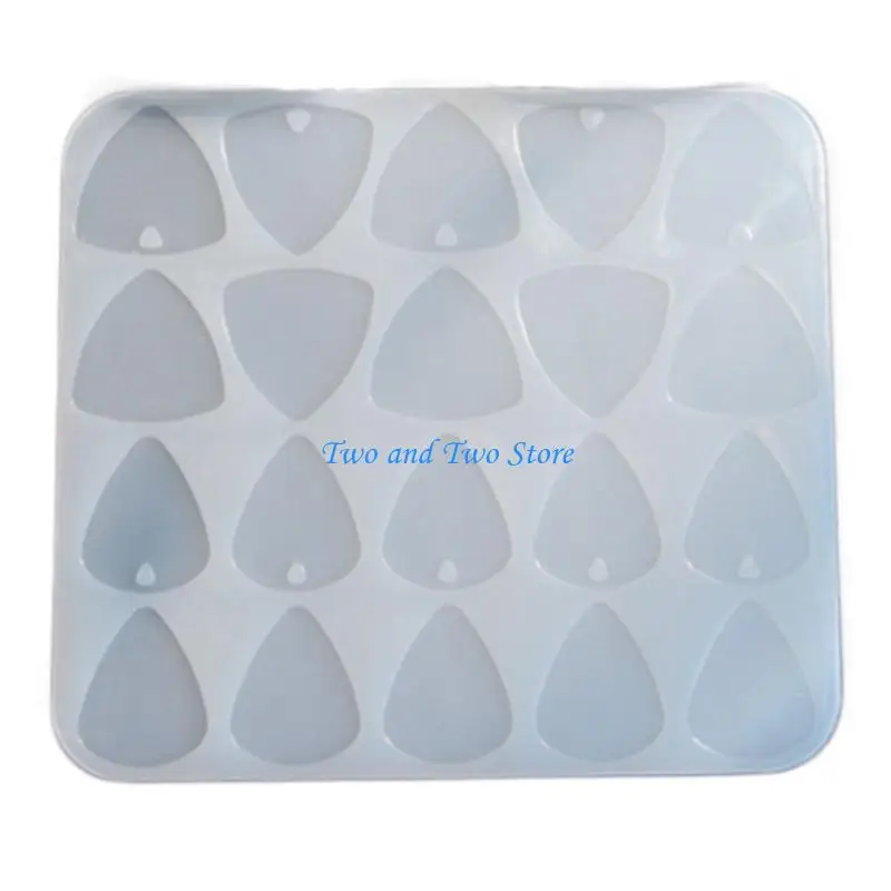 HX6F Silicone Plectrums Mold Guitar Bass Picks Keychain Pendant Jewelry Mold Crafs