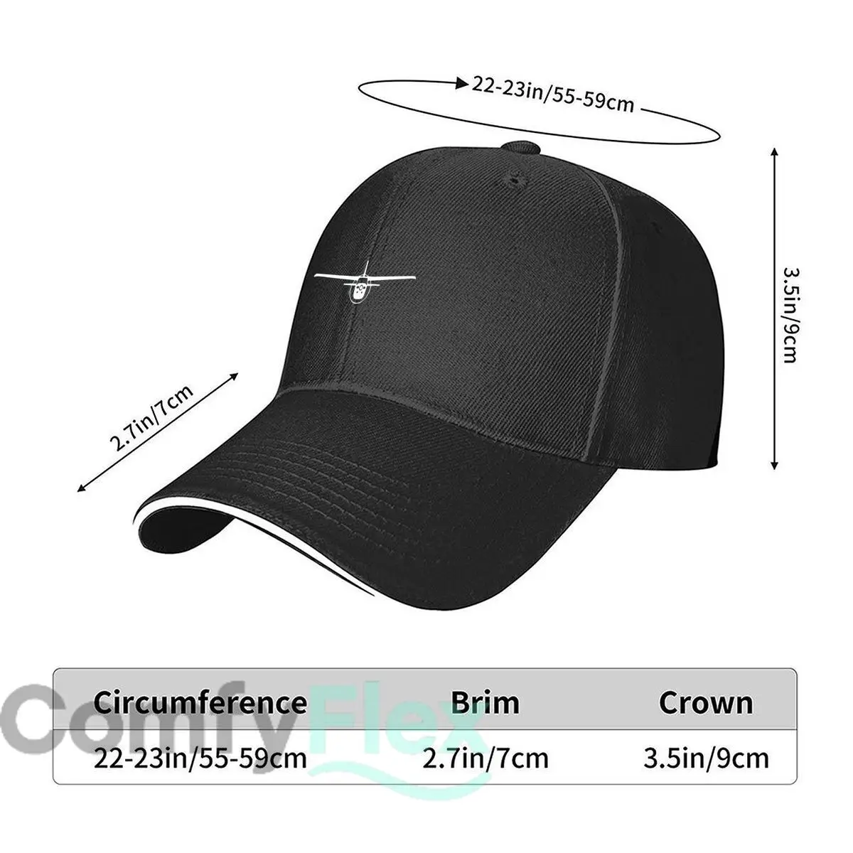Plane Aviation - Inspired Line Art Hip Hop hat Fashion Outdoor Sports Sandwich Baseball Cap