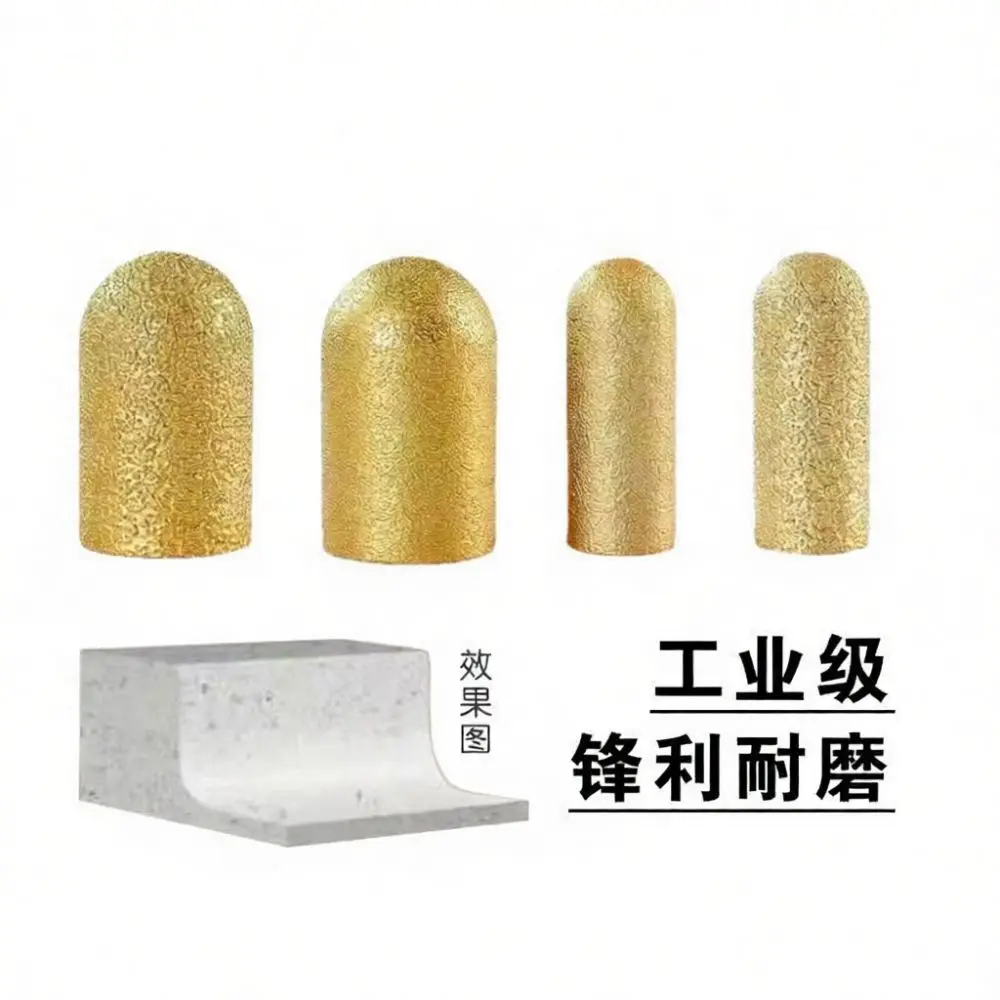Stone Grinding Bit Quartz Countertop Backsplash Edge Profiling Wheel Diamond Brazed Polishing Head For Angle Grinder Tools