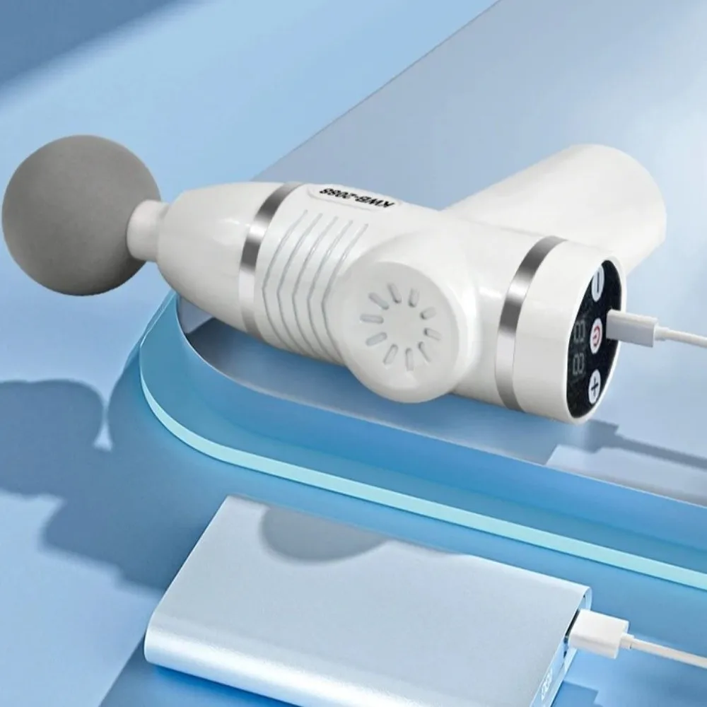 

Электрический массажер для кожи головы с зарядкой через USB, ЖК-дисплей, 32 скорости, фасциальный массажер, ручной 12-массажный