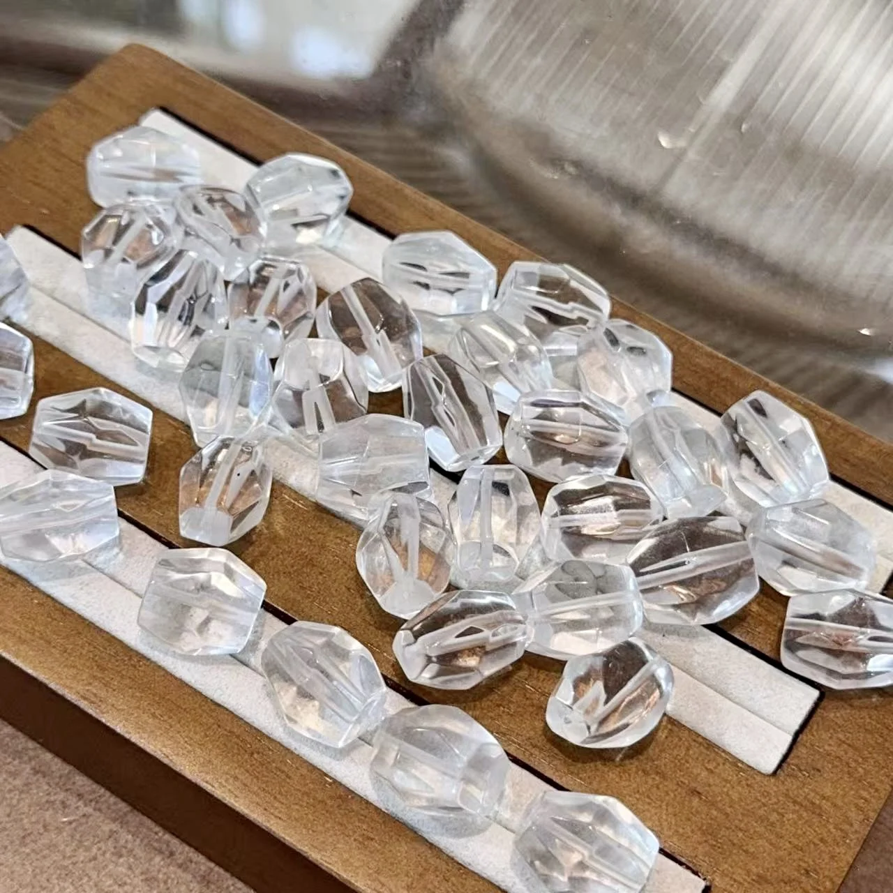 

White Crystal Barrel Beads Accories Facetted Loose Beads Diy Bracelet Nelace Diamond ape Facetted Beads Jewelry Parts