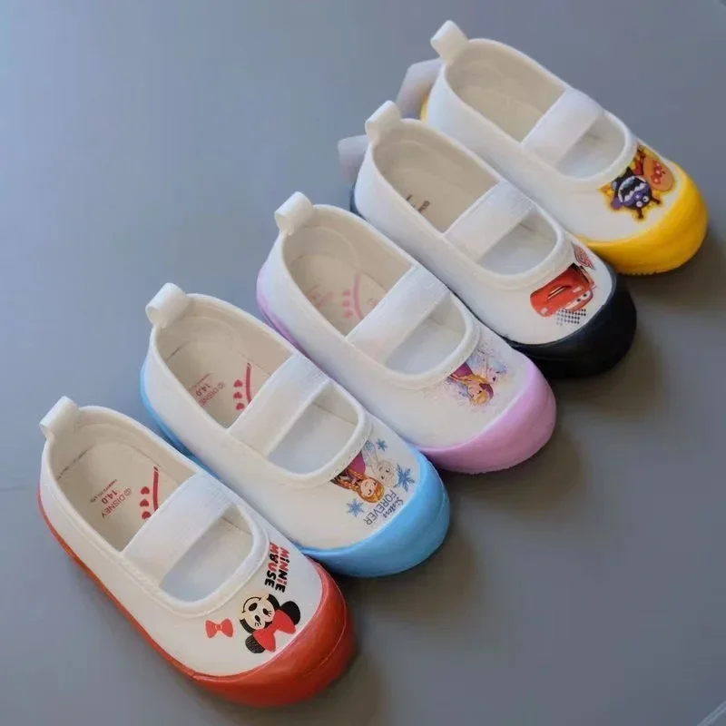 Children\'s Canvas Shoes Baby Boy Girl Cartoon Frozen Elsa McQueen Cars Minnie Print Sneakers Kid Casual Shoes Flats Sandals