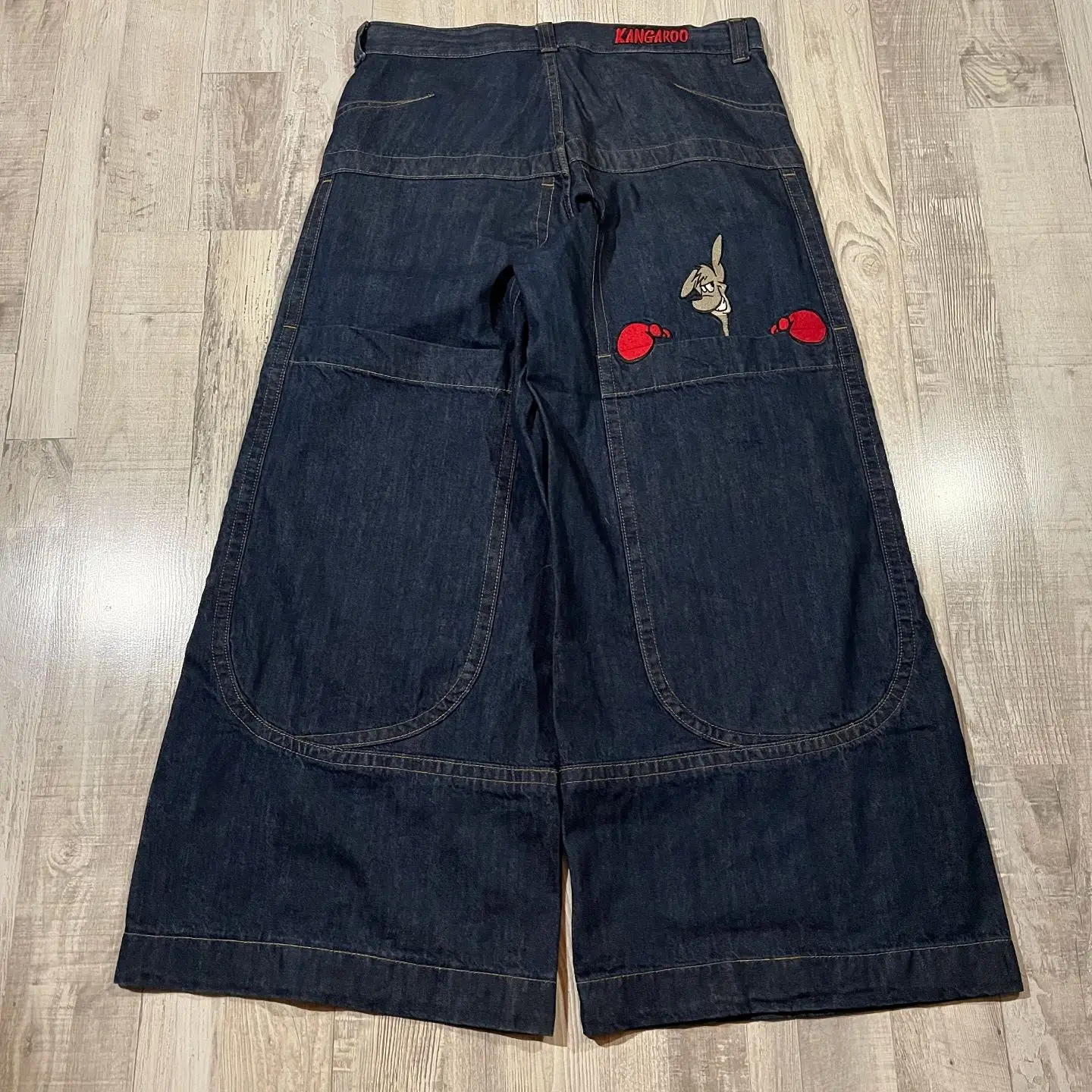 Jean Baggy Vintage Brodé pour Homme et Femme, Vêtement de Haute Qualité, Style Hip Hop, Streetwear, Décontracté, Jambes Larges, Harajuku JNCO Y2K