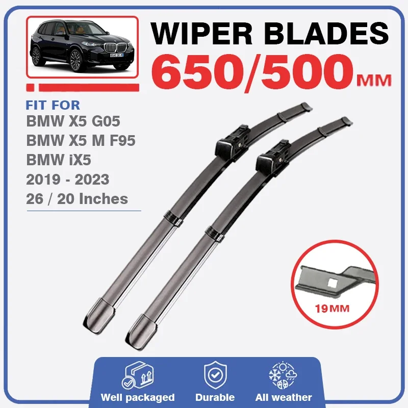 For BMW X5 G05 X5M F95 IX50 2019 2020 2021 2022 2023 Front / Rear Wiper Windshield Blades Window Windscreen Brushes Accessories