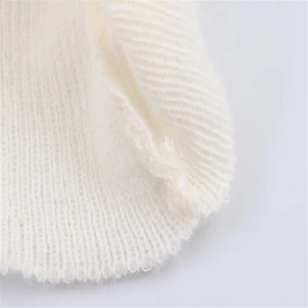 Inverno nova moda feminina simples um pescoço fora do ombro manga comprida camisola de malha