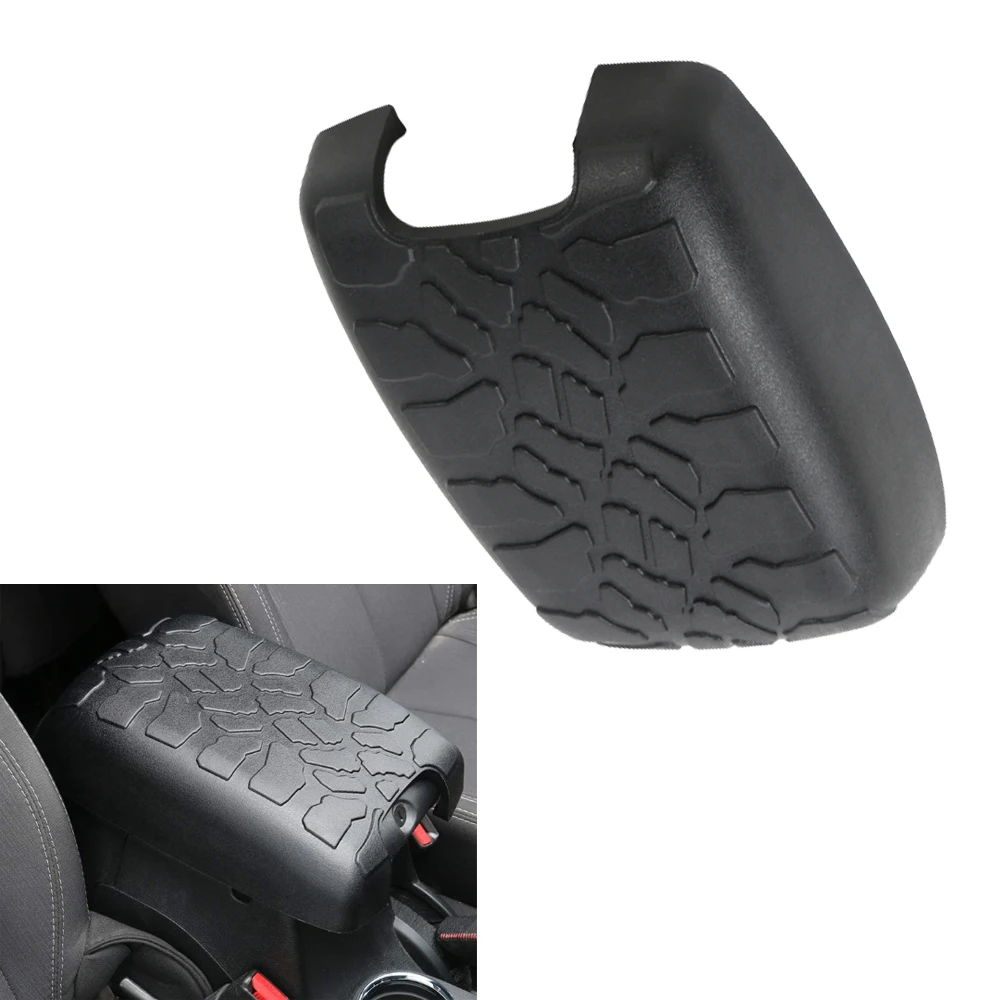 Copertura della Console centrale dell'auto in gomma copertura del bracciolo cuscino di protezione del bracciolo per Jeep Wrangler JK 2012 2013 2014 2015 2016 2017