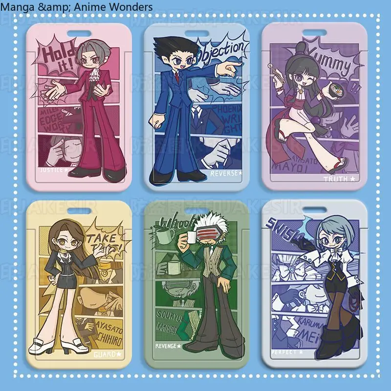 

2025 Горячий аниме Ace Attorney Slide Держатель для карт Kawaii Студенческий ремешок Лолита Мультфильм Банковские сумки для удостоверений личности Чехол для карт Подарки для девочек