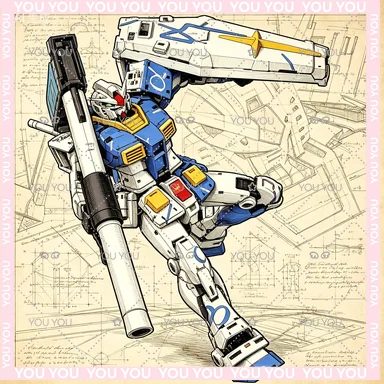 

Модель FATCAT 1/100 MG Rx-78-2 2.0, увеличенная версия, цветовая схема в стиле Коулун, пластиковая скелетная фигурка-робот, пластиковая модель
