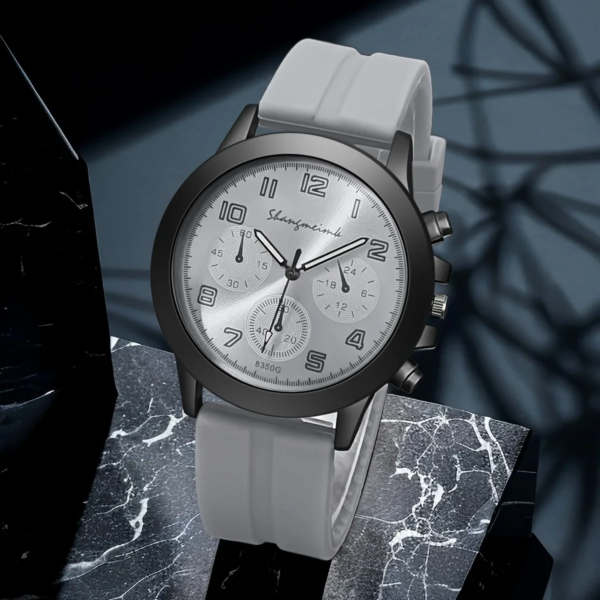 Fashion Arabic Dial Men Quartz Watch Casual Silicone Band Male's Sports Wristwatch Reloj Hombre