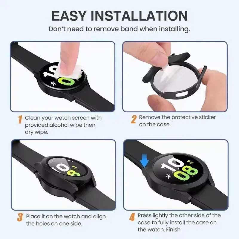 Casing PC untuk Garmin Forerunner 970 570 965 165 HD Kaca Tempered Pelindung Layar Menyeluruh untuk Venu 3-2/Vivoactive 5-6