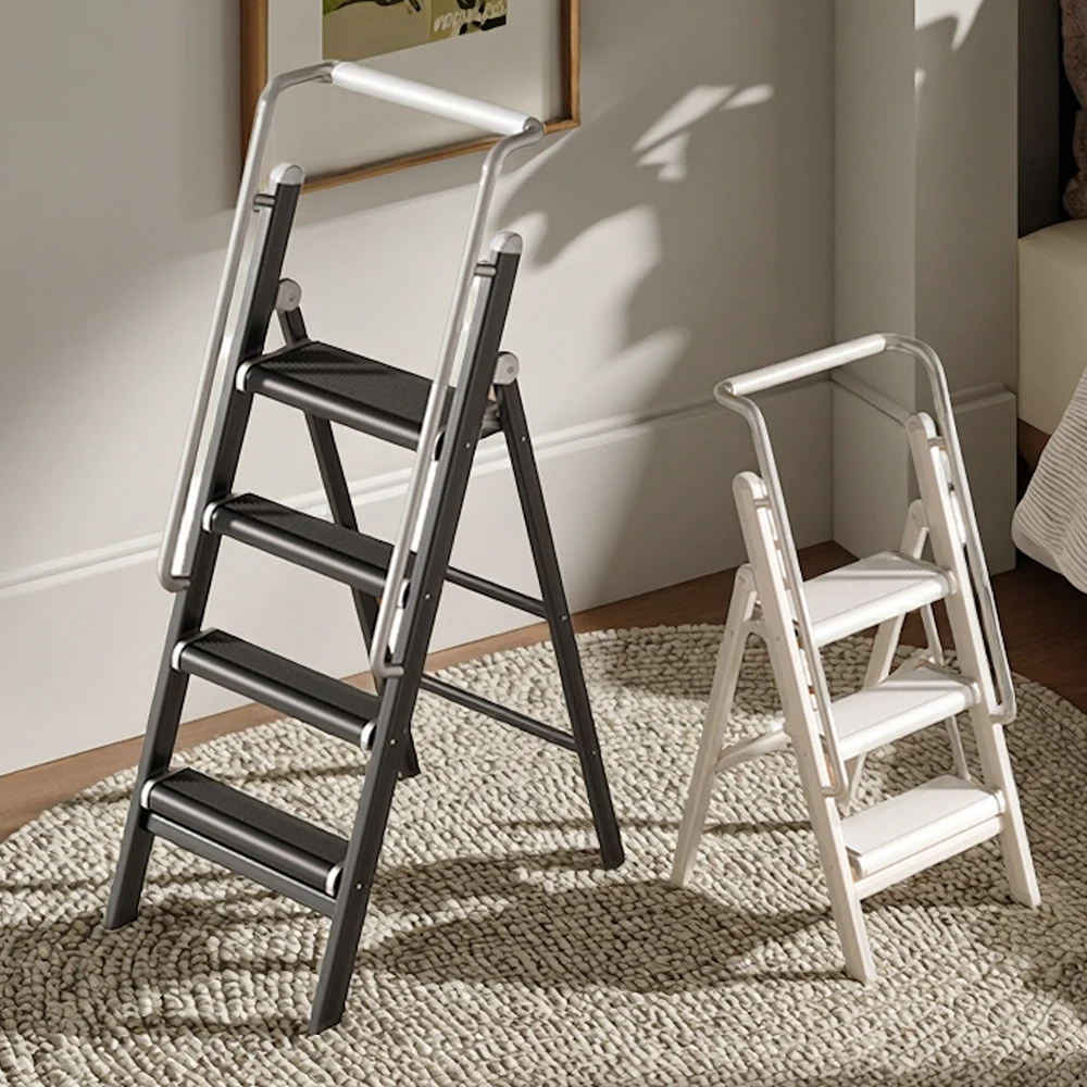 Telescoping Ladder Aluminum Lightweight Extension Ladder Heavy Duty 330lbs Max Capacity Multi-Purpose Collapsible Ladder