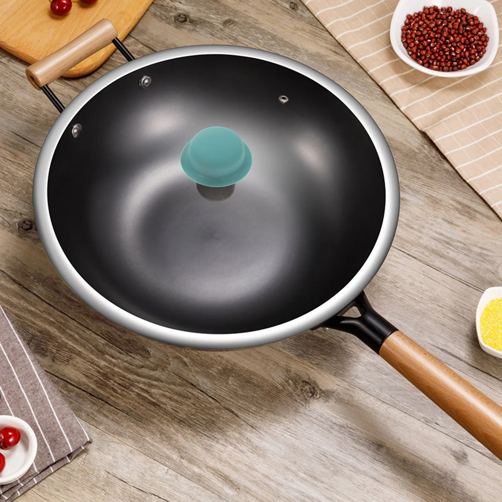 6Pcs Pot Lid Handle Covers Heat-Resistant Silicone Protector Kitchen Anti-Slip Heat-Insulating Pot Handle Sleeves
