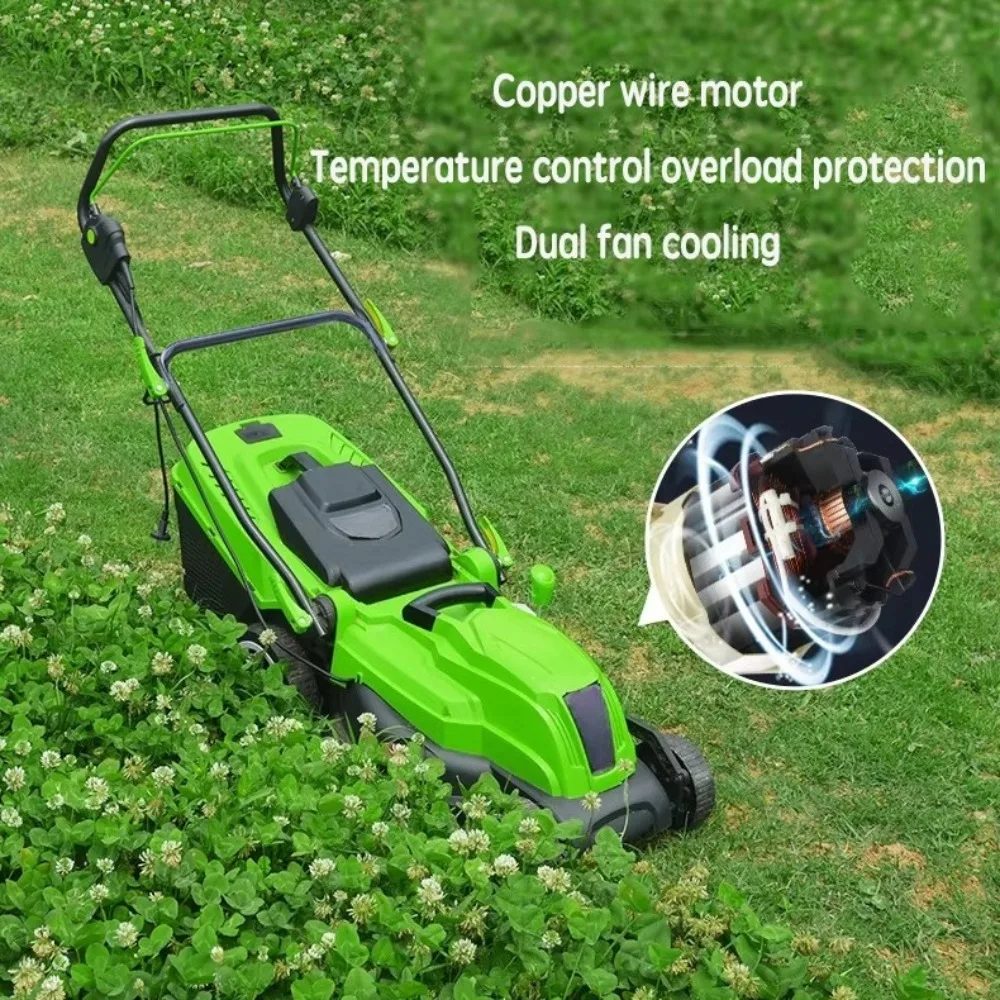 Electric Household Lawn Mower Hand Push Grass Trimmer Lawn Pruning Machine