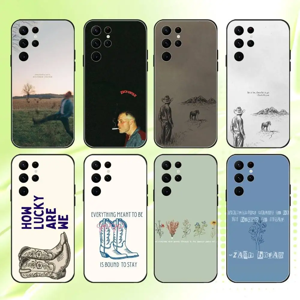 

Zach Bryan American Heartbreak Phone Case For Samsung S 25,24,23,22,30,21,10,9,Ultra,Plus,Lite,FE,4,5G Black Soft Case