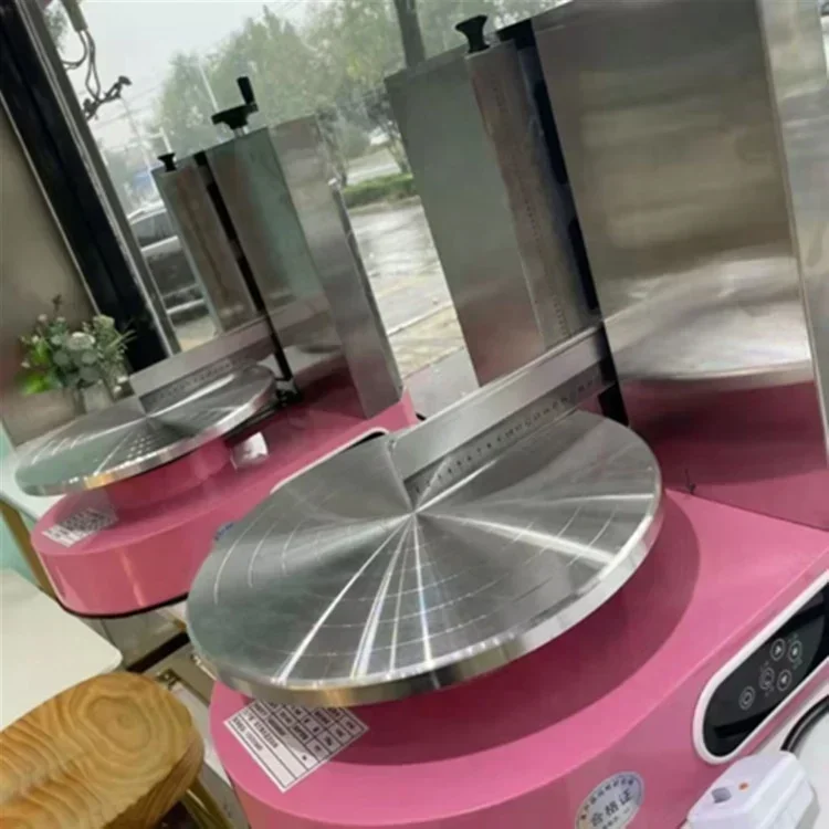 Commercial Automatic Cake Frosting Icing Coating Machine Rotary Turntables To Decorate Cakes