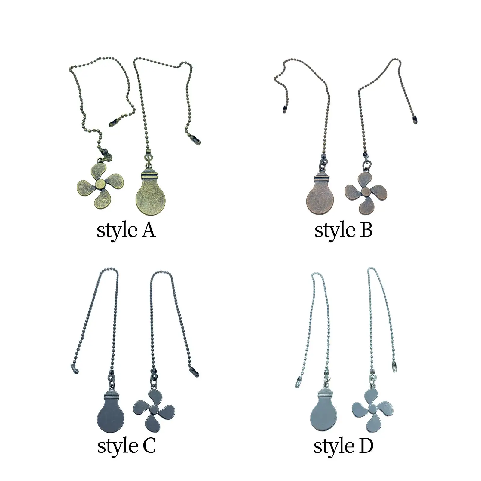 Ceiling Fan Pull Chain Ornaments Fan Extension Chain for Lamp Ceiling Fan