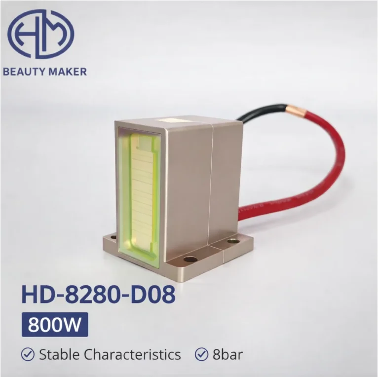 

HD-8280-D08 800W 808nm Diode Laser Stack Module, 8x100W Bars for Medical & Aesthetic Hair Removal Machines