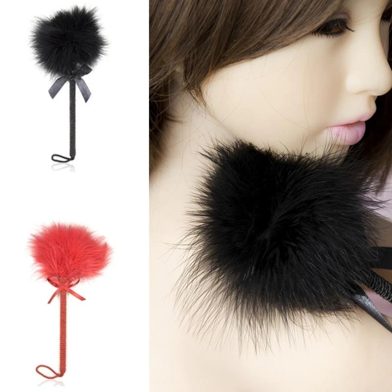 

39BD Soft Furry Sensual Wand Furry Teasing Tool Adult Sensual Toy Teaser Wand For Men Women Couples Adult Sensual Pleasure