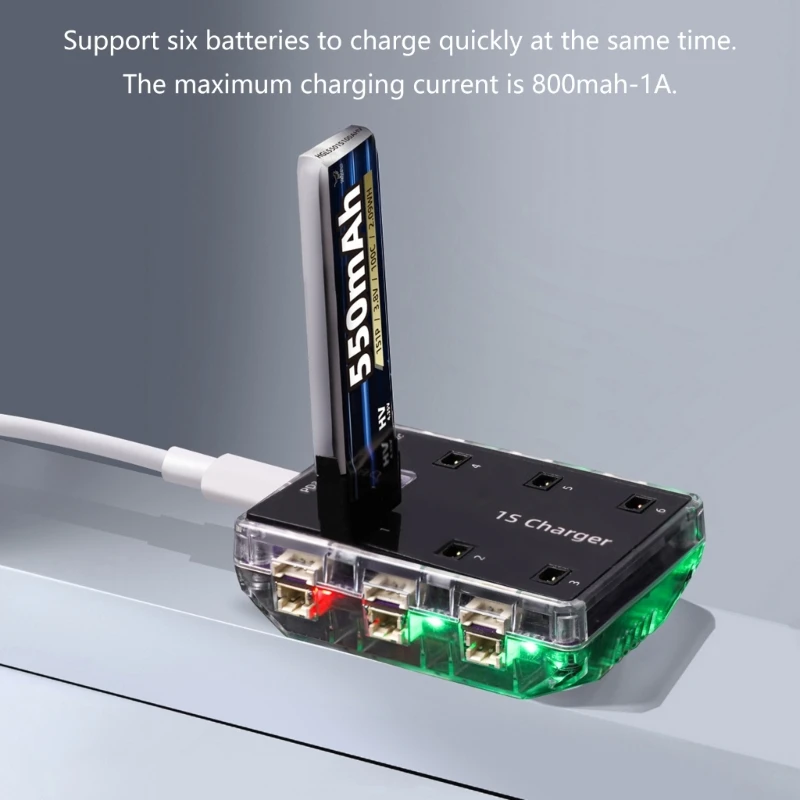 6-портовый адаптер для зарядки аккумулятора 665 Вт для 1S LiPos/LiHv зарядного устройства 6CH Прямая поставка