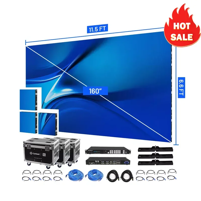 RX261 P2.6 2.6Mm Turnkey Led Video Wall System Package Indoor Curved Rental Display Exhibition Booth Stage Screen Panel