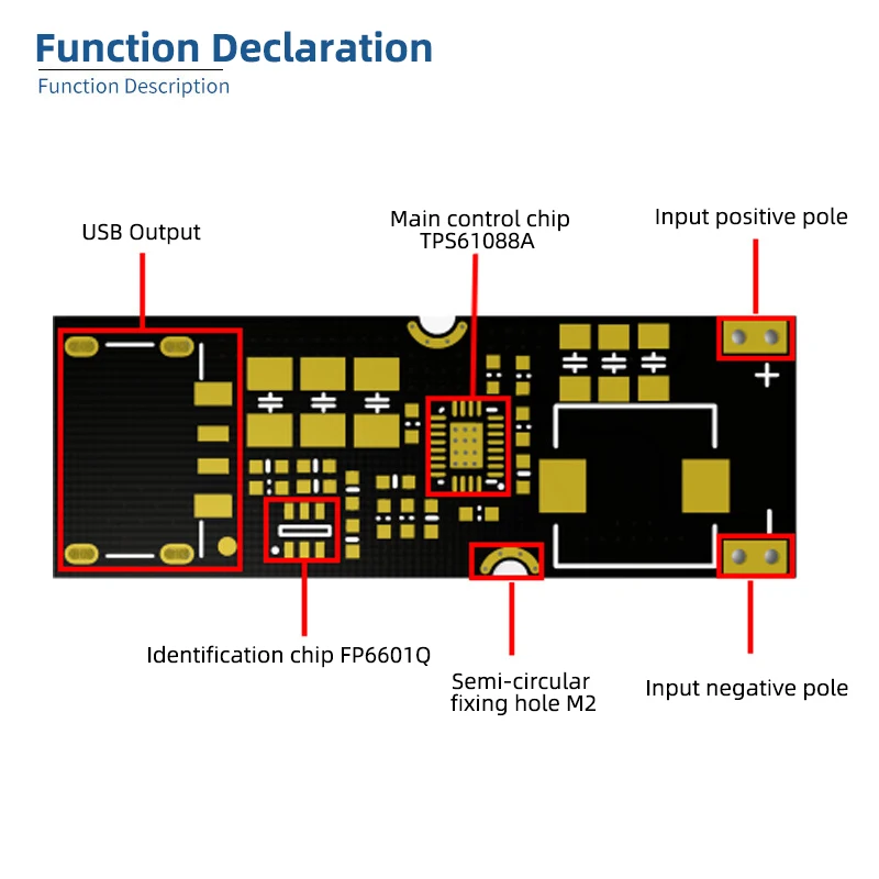 TPS61088 Boost Fast Charging Power Module 3.2V3.7V4.2V to 5V9V12V Mobile QC