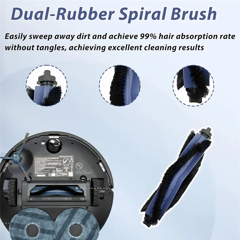 ABBK-For Eufy Omni C20 Vacuum Accessories Replacement Parts Replacement Parts Main Brush Side Brush Hepa Filter Mop Cloth Dust B