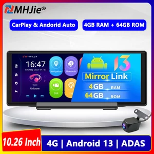 4G LTE CarPlay Dash Cam, Android 13, GPS, 1080p -Auto -Doppel -Videokamera, Bildschirmspiegelung, 24 -Stunden -Remote -Parkmonitor, 5G WLAN, Bluetooth 8 Hauptverkaufsladungsbilanz - №4