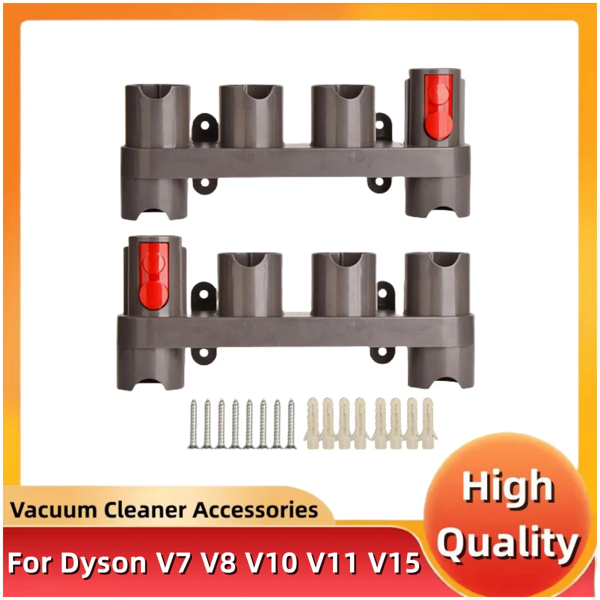 dyson-v7-v8-v10-v11-v15用アクセサリーホルダー2個、壁掛け式ツールホルダーオーガナイザー、掃除機パーツ