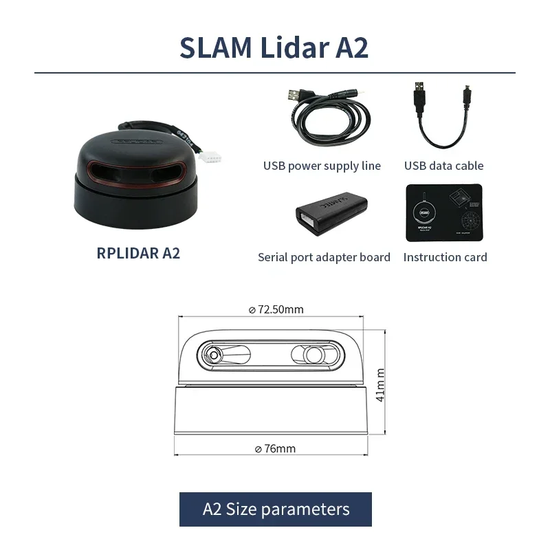 2025SLAMTEC lidar sensor measurement tool A2M8 SLAM LIDAR Mapper Rplidar Scanner Kit with 12m measuring