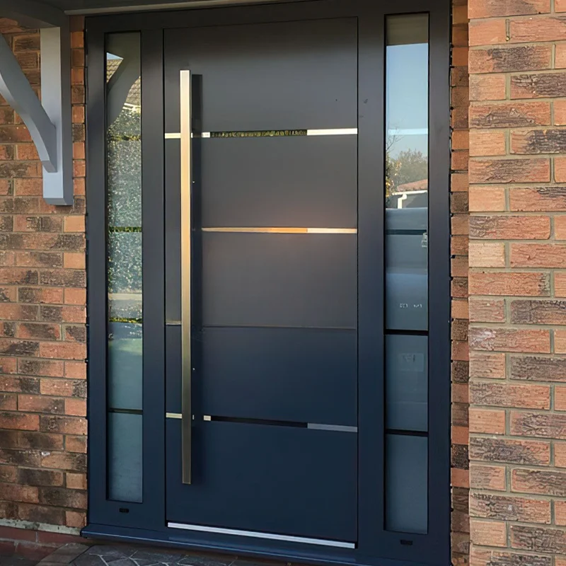 Italian Luxury Design Other Entrance Doors Exterior Steel Security Front Pivot Doors Modern Home Entrance Pivot Doors