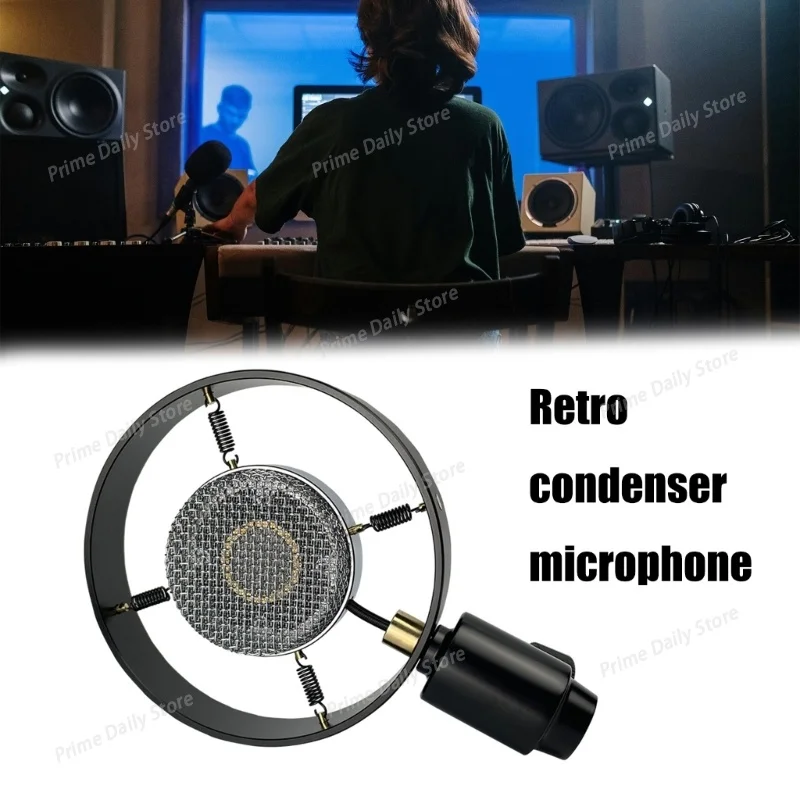 Vintage‑Style Classic Microphone Prop, Retro Stage Decor Model for Video Shooting and Recording Scene Display