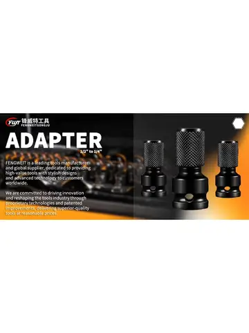1pc Impact Wrench to Drill Adapter 1/2 to 1/4 Hex Converter Socket Extension Bit Holder for Electric Wrench and Power Tools