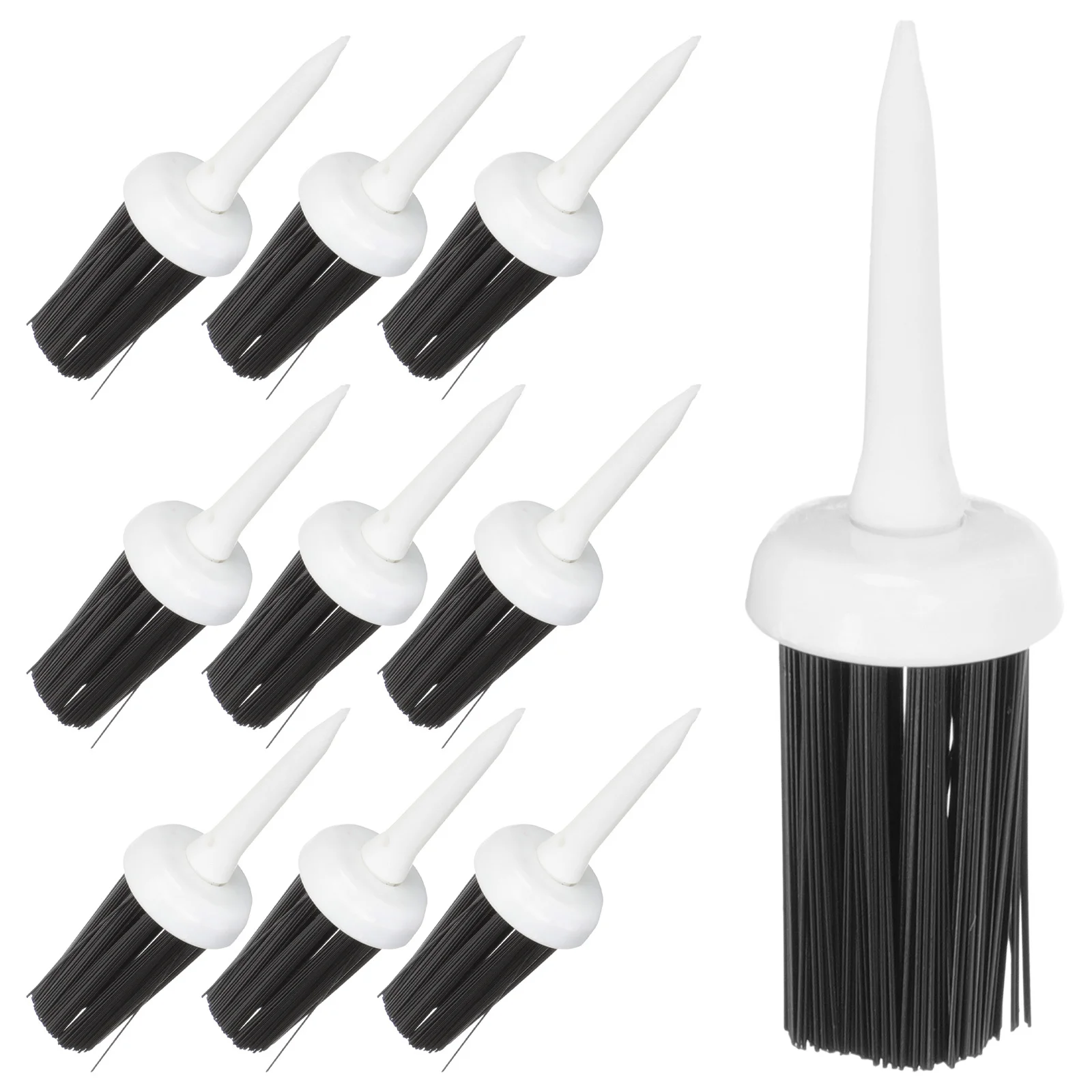 

10pcs Golf Tee Brush Replacement Heads Golf Ball Holder Stand Reusable Durable Tee For Practice Driving Range Training Accessory
