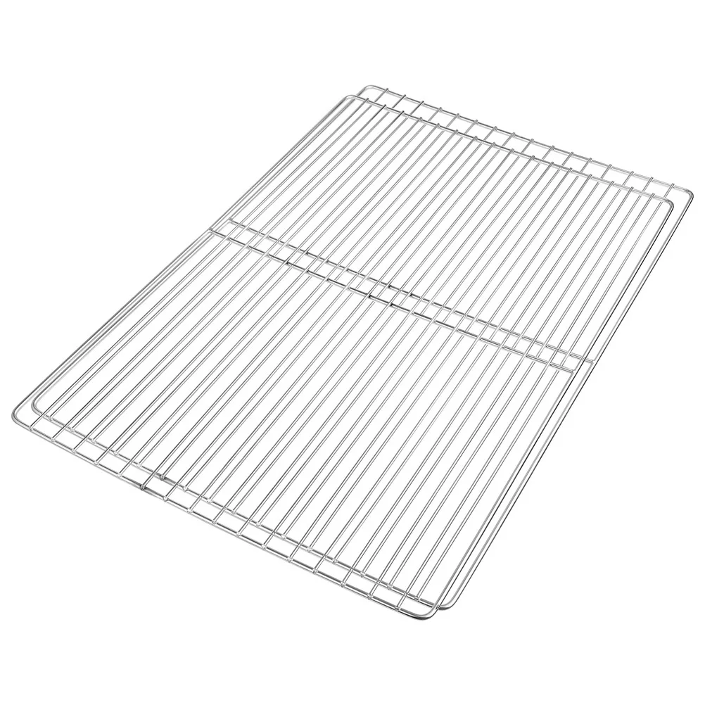 

2pcs Stainless Steel Bbq Mesh Grill Nets Multi-Purpose Cooking Grate For Home Outdoor Use Grill Stove Rack Baking Net For Meat