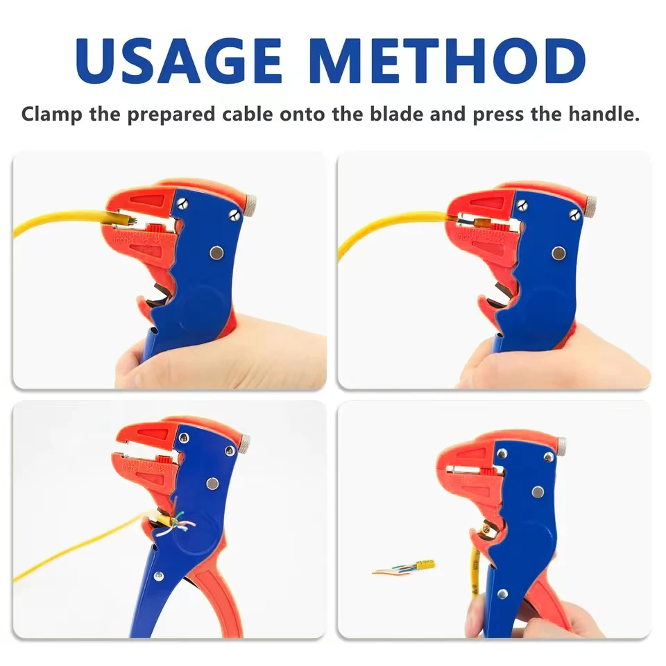 Imagem -06 - Automatic Wire Stripper And Cutter Eagle Nose Alicate Heavy Duty Cabo Stripping Ferramenta de Mão Carro Auto Rvs Reparação Eletrônica em 1