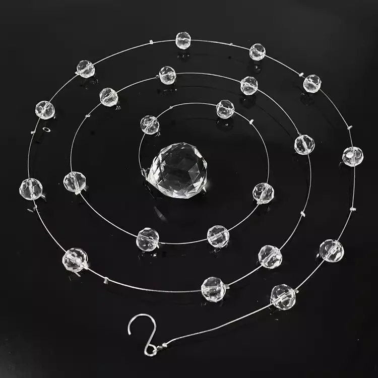 Wedding Crystal Bead Curtain Flower Pendant Bead String For Arch Ceiling Backdrops Wedding Flower Head Accessory Pineapple Beads