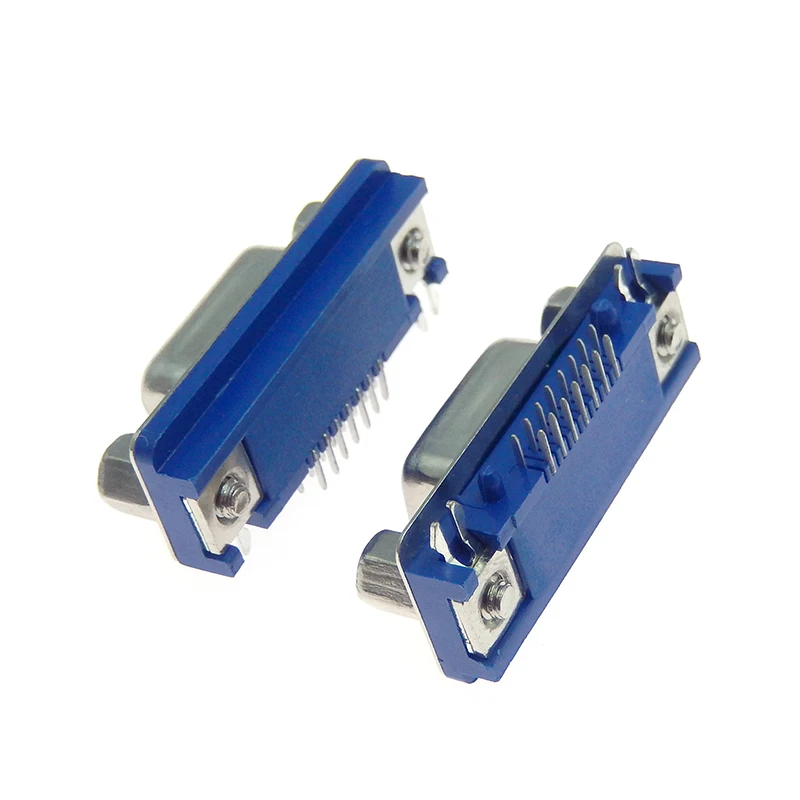 20PCS VGA interface 3.08 DB15 Three rows of 15PIN holes Ultra-thin female seat HDR15 DR15Pin pcb Connector socket