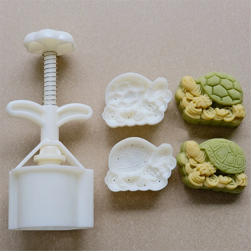 

H7EA Многофункциональные формы для десертов Набор десертных пресс-инструментов Формы для торта в форме черепахи и Луны